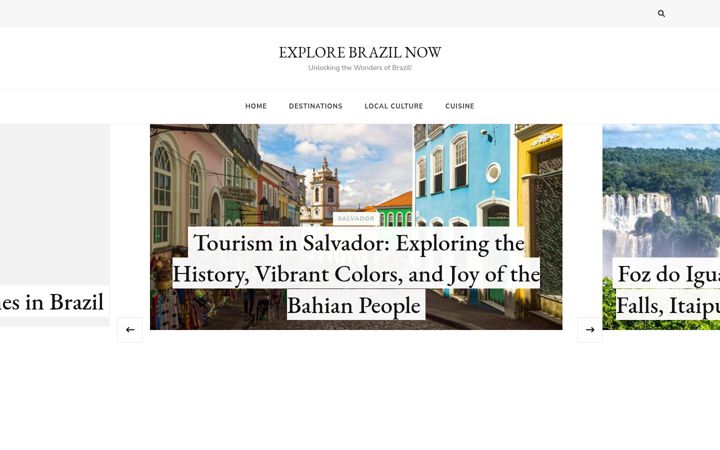 Screenshot of explorebrazilnow.com