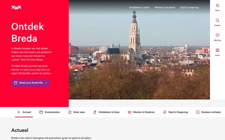 Screenshot of explorebreda.com