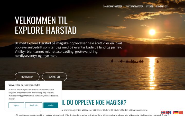 Screenshot of exploreharstad.no