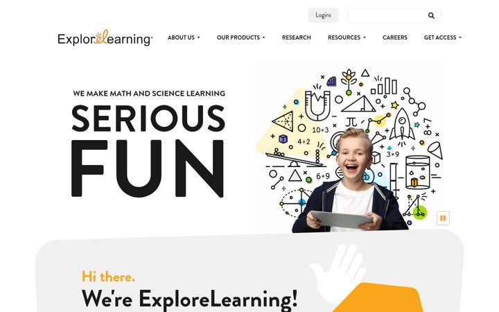 Skjermbilde av explorelearning.com