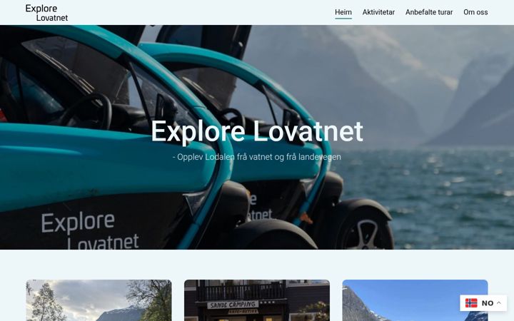 Screenshot of explorelovatnet.no