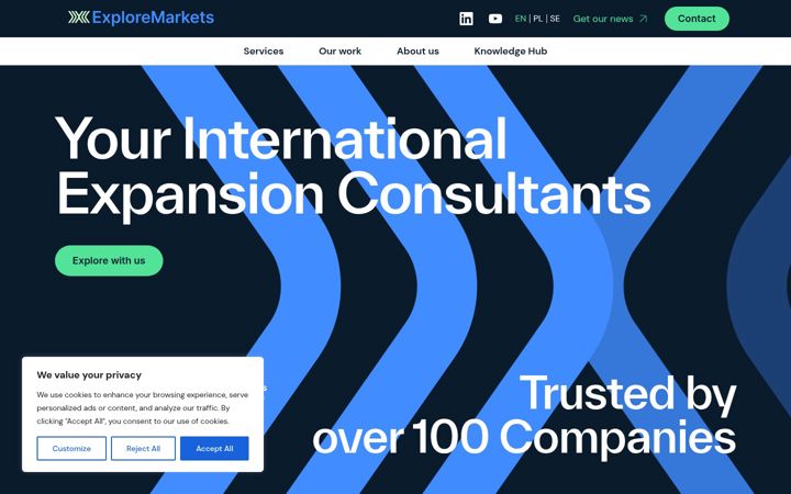 Screenshot of exploremarkets.eu