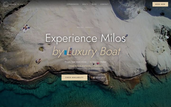 Screenshot of exploremilos.com.gr