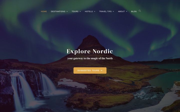 Screenshot of explorenordic.com