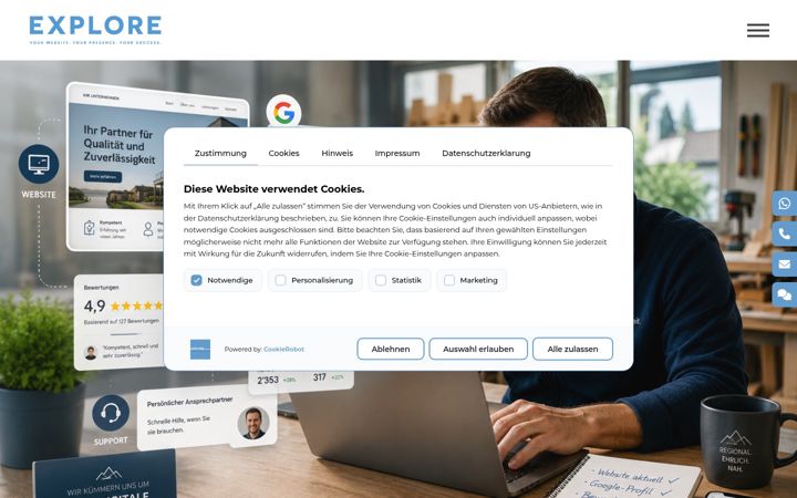 Screenshot of explorer.ch