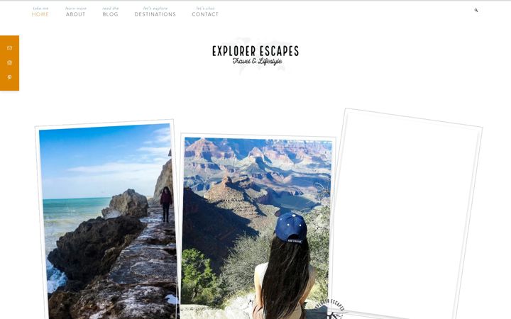 Screenshot of explorerescapes.com