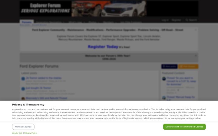 Screenshot of explorerforum.com
