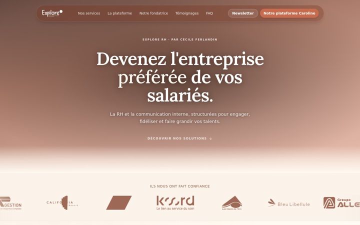 Screenshot of explorerh.fr