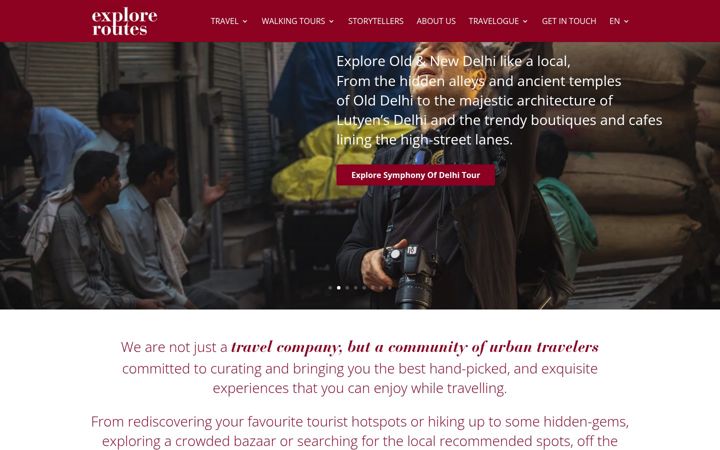Screenshot of exploreroutes.com