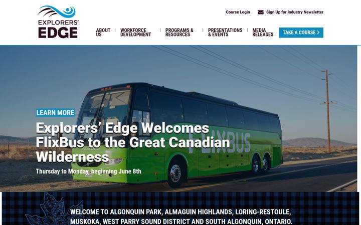 Screenshot of explorersedge.ca