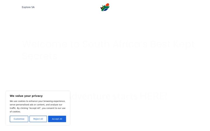Screenshot of exploresaadventures.com