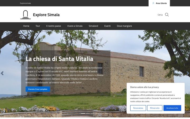 Screenshot van exploresimala.it
