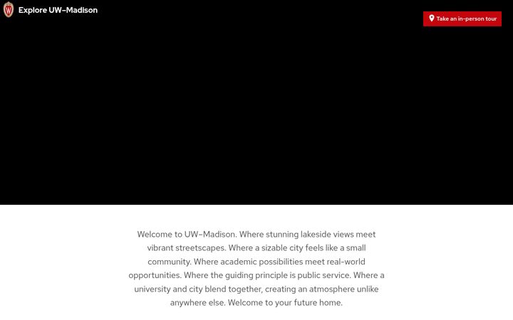 Screenshot of exploreuw.wisc.edu