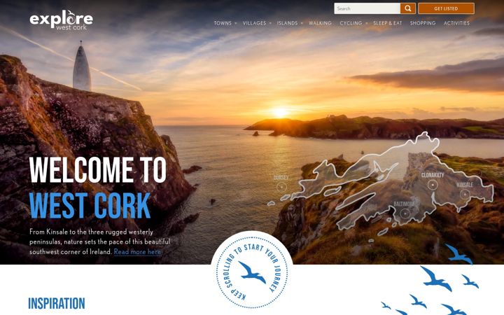 Skærmbillede af explorewestcork.ie