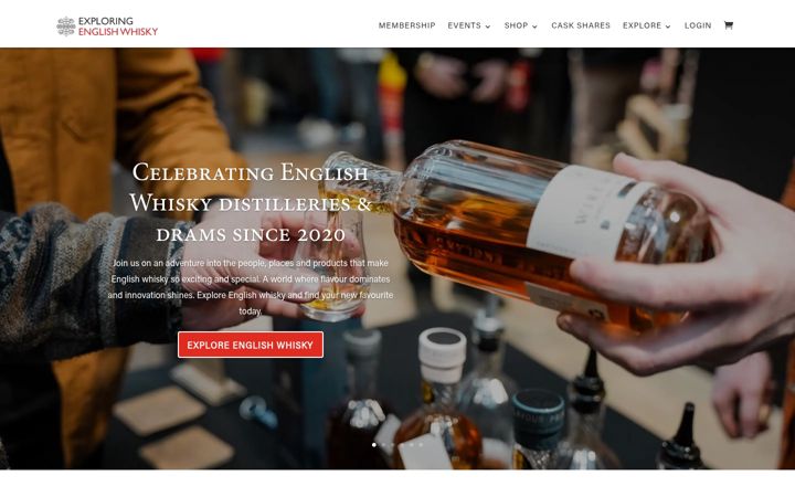 Screenshot of exploringenglishwhisky.co.uk