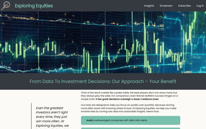 Screenshot of exploringequities.com