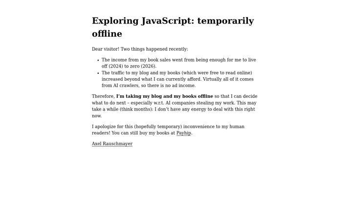 Screenshot of exploringjs.com