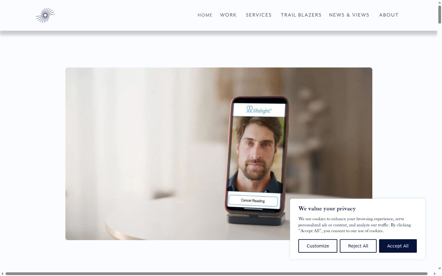 Screenshot del banner di consenso mostrato prima di qualsiasi interazione