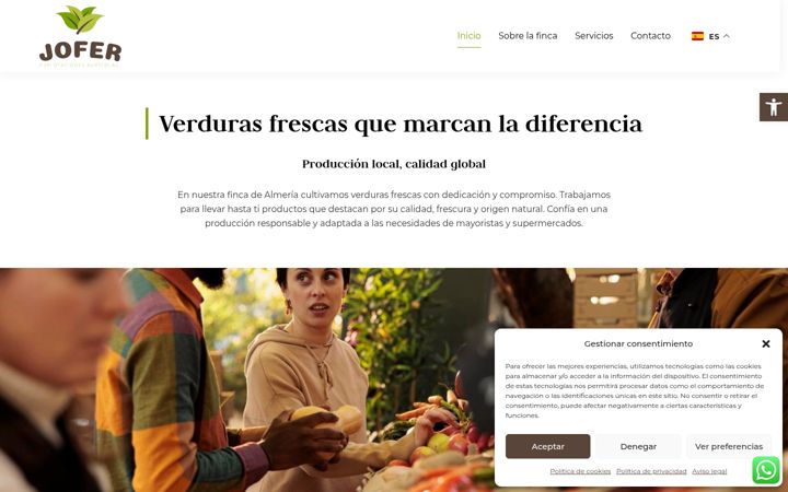 Screenshot of explotacionesagricolgasjofer.com