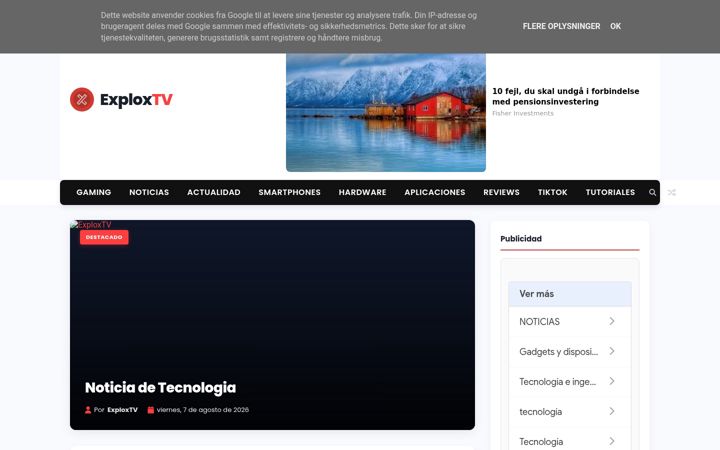 Screenshot of exploxtv.com