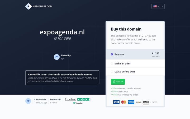 Screenshot of expoagenda.nl