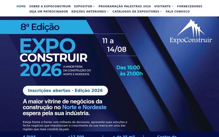 Snímek obrazovky expoconstruir.com.br