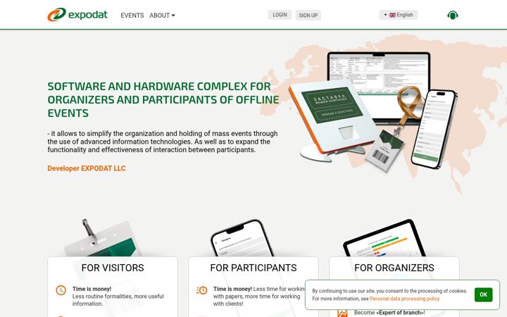 Screenshot of expodat.com