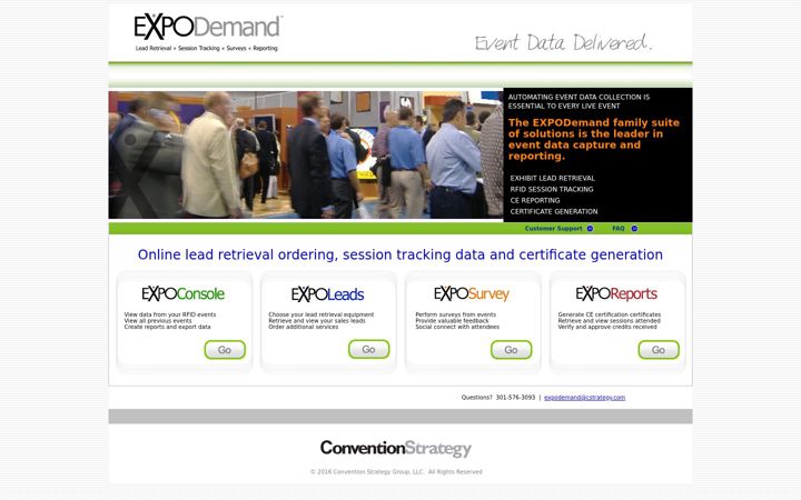 Screenshot of expodemand.com