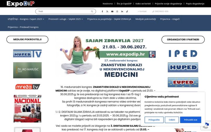 Screenshot of expodip.hr