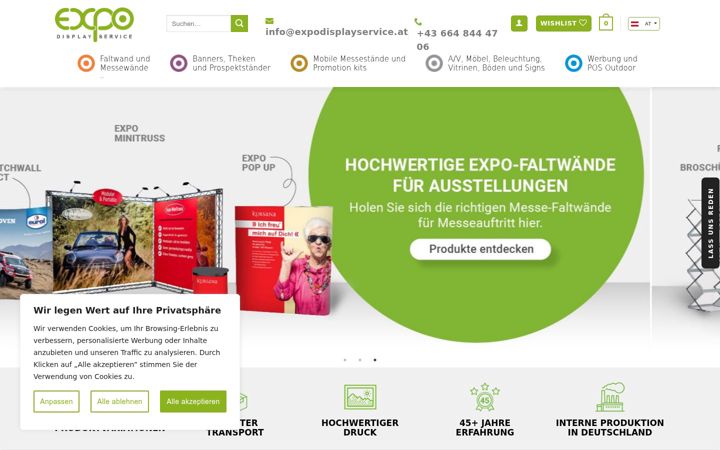 Screenshot of expodisplayservice.at