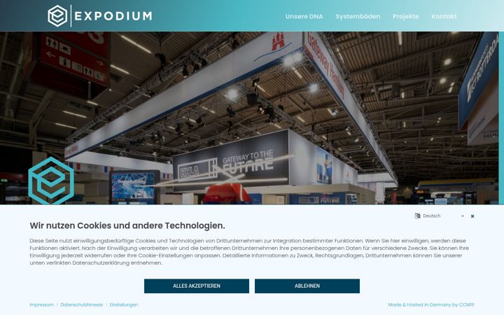 Screenshot of expodium.de