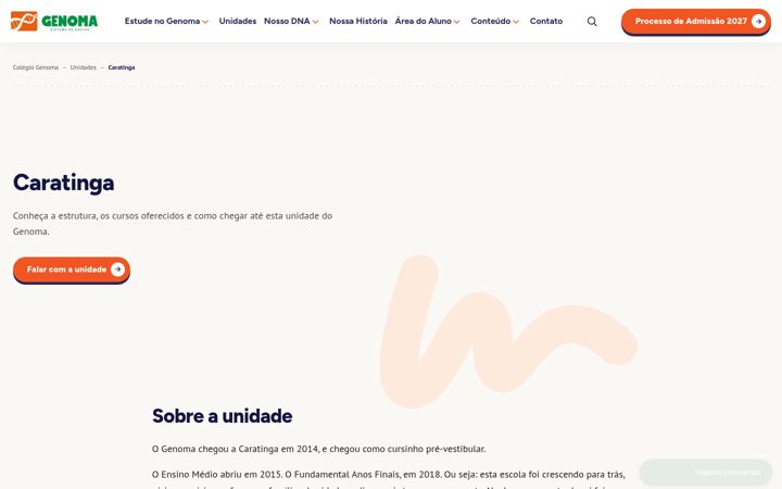 Screenshot of expoentecaratinga.com.br