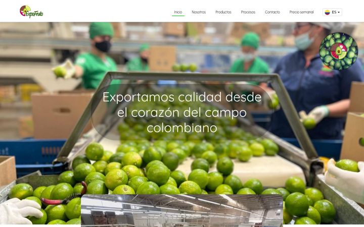 Screenshot of expofruto.com
