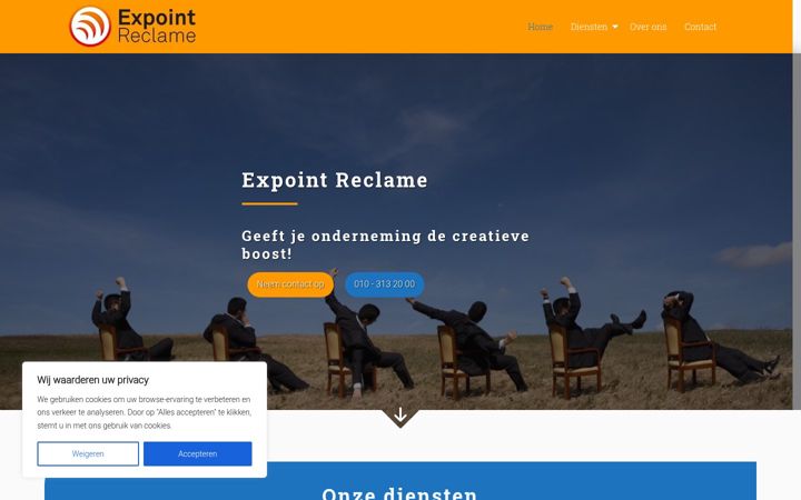 Screenshot of expointreclame.nl