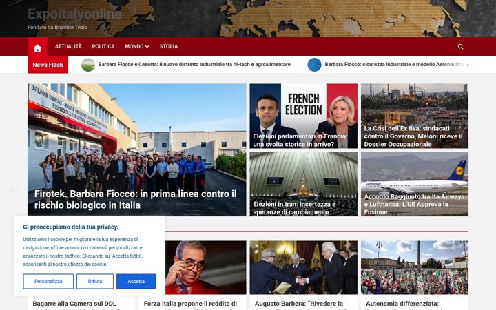 Screenshot of expoitalyonline.it