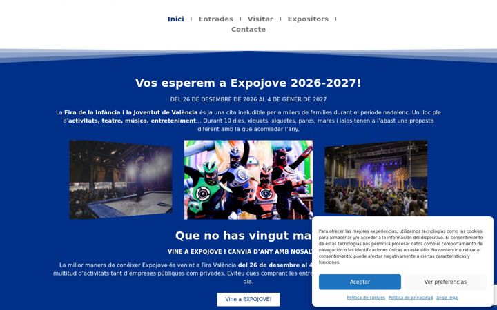 Screenshot of expojove.com