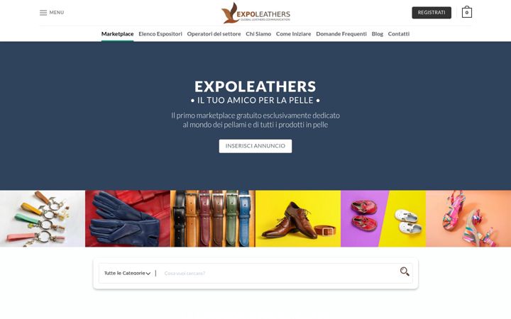 Screenshot of expoleathers.com