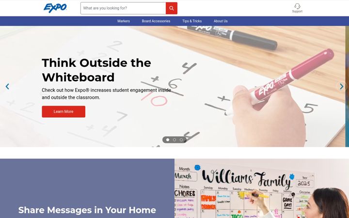 Screenshot of expomarkers.com