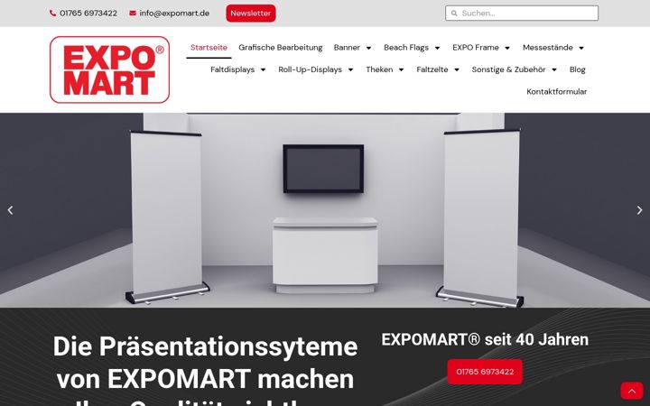 Zrzut ekranu expomart.de