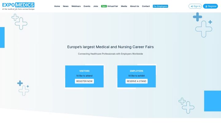Screenshot of expomedics.com