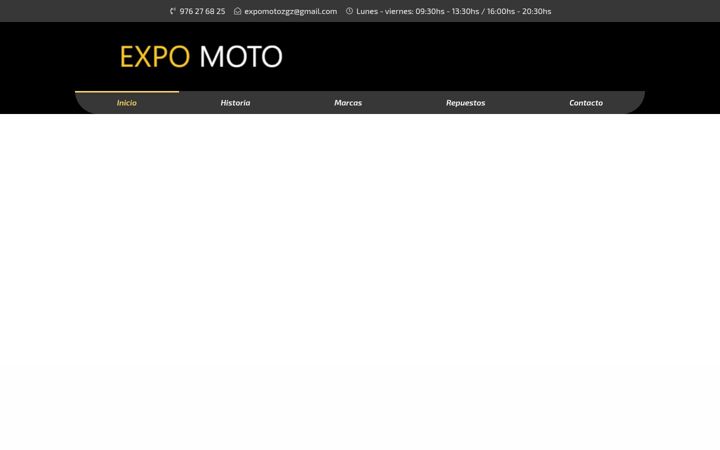 Screenshot of expomotozaragoza.es