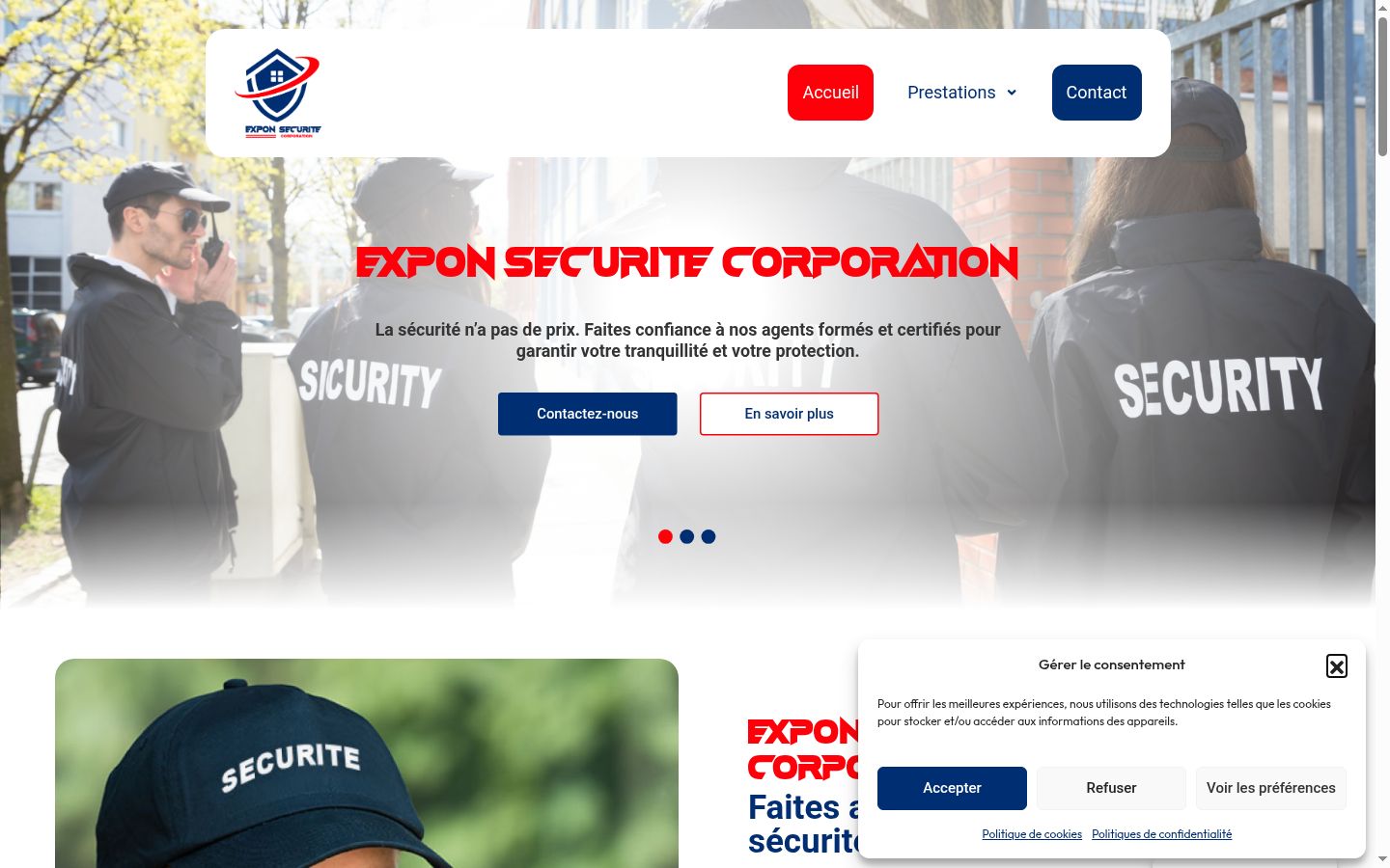 Screenshot del banner di consenso mostrato prima di qualsiasi interazione