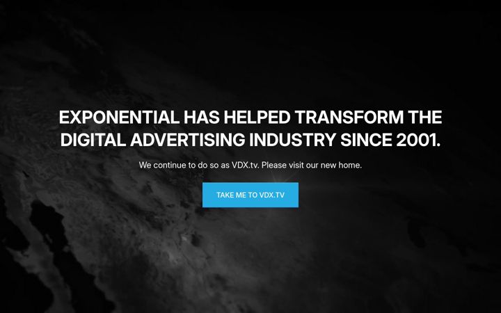 Skjermbilde av exponential.com