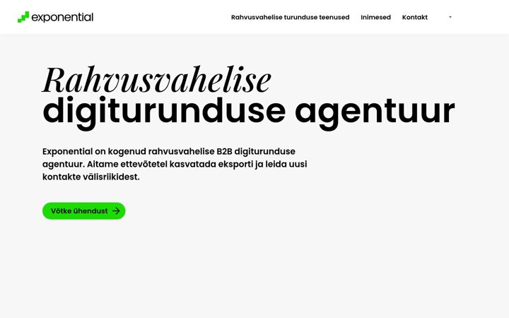 Screenshot of exponential.ee