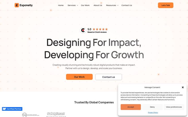 Screenshot of exponetly.com
