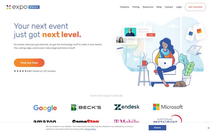 Screenshot stránky expopass.com