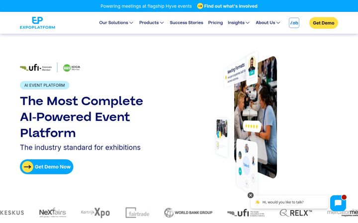 Screenshot of expoplatform.com