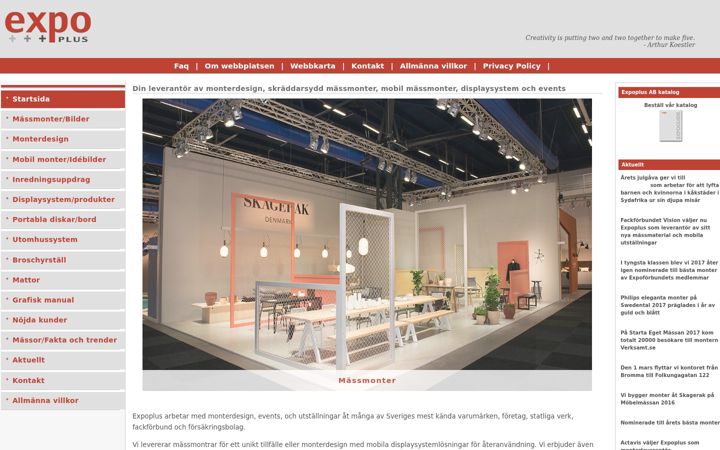 Screenshot of expoplus.se