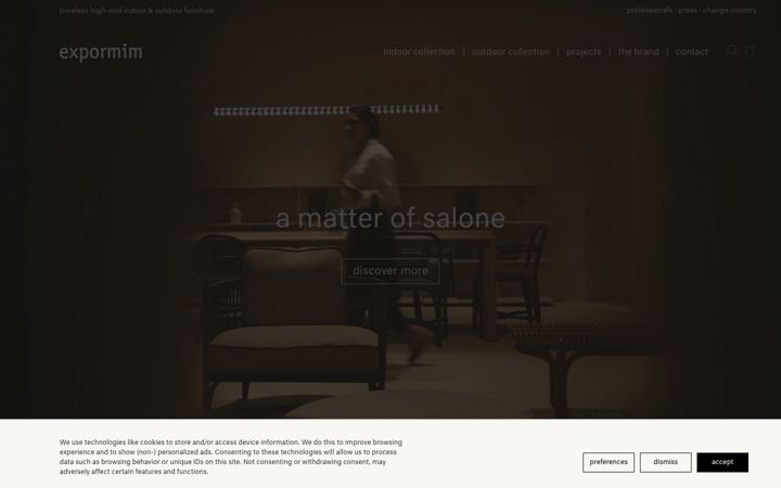 Screenshot of expormim.com