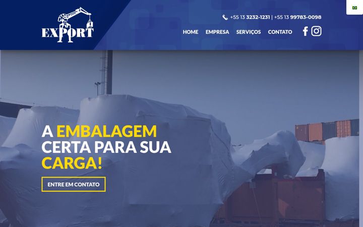 Screenshot of export-paletizacao.com.br